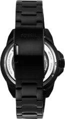 Fossil Bronson Analog Black Dial Men's Watch-ME3217 Stainless Steel, Black Chain