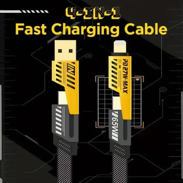 4 in 1 Charging Cable 65W Cable (1 Pc) - Image 2