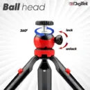 DIGITEK® (DTR-200MT) 18CM Flexible & Portable Mini Tripod with Smartphone Holder & 360° Ball Head