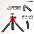 DIGITEK® (DTR-200MT) 18CM Flexible & Portable Mini Tripod with Smartphone Holder & 360° Ball Head