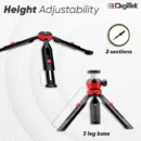 DIGITEK® (DTR-200MT) 18CM Flexible & Portable Mini Tripod with Smartphone Holder & 360° Ball Head